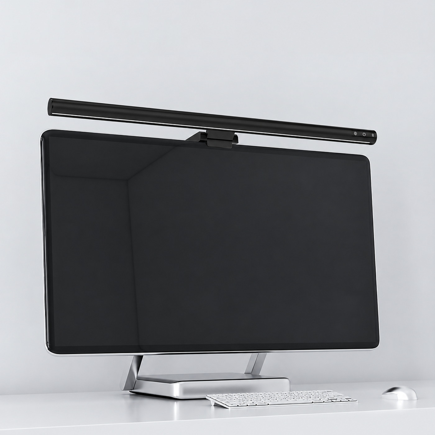 LumenBar mounted above a desktop monitor